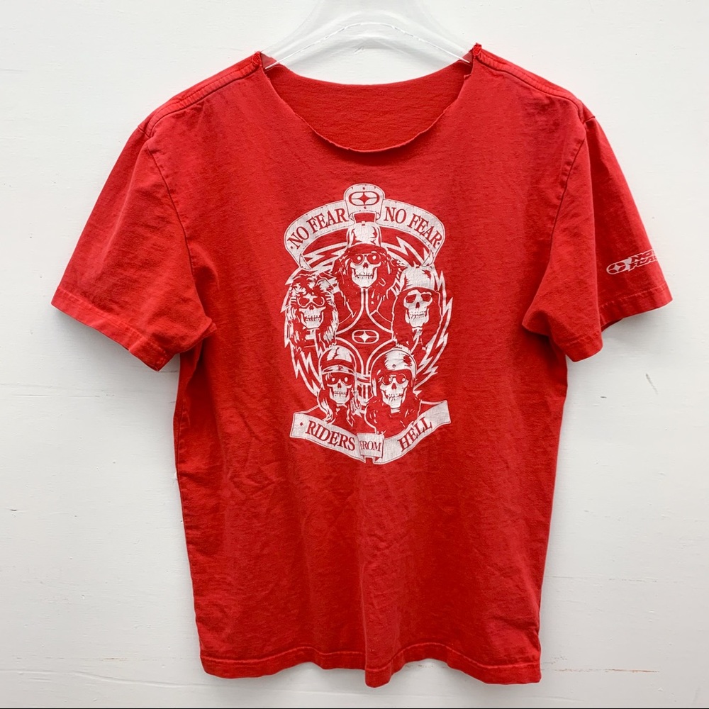 Vintage 90s NO FEAR Riders from Hell Scull T-Shirt